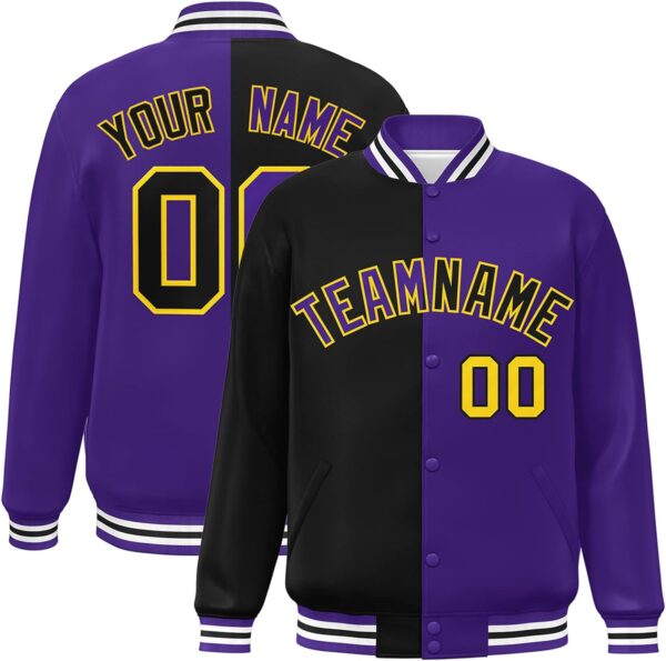 Custom Baseball Varsity Bomber Jacket - Unisex Streetwear Letterman Jacket with Graphic Design - Image 2